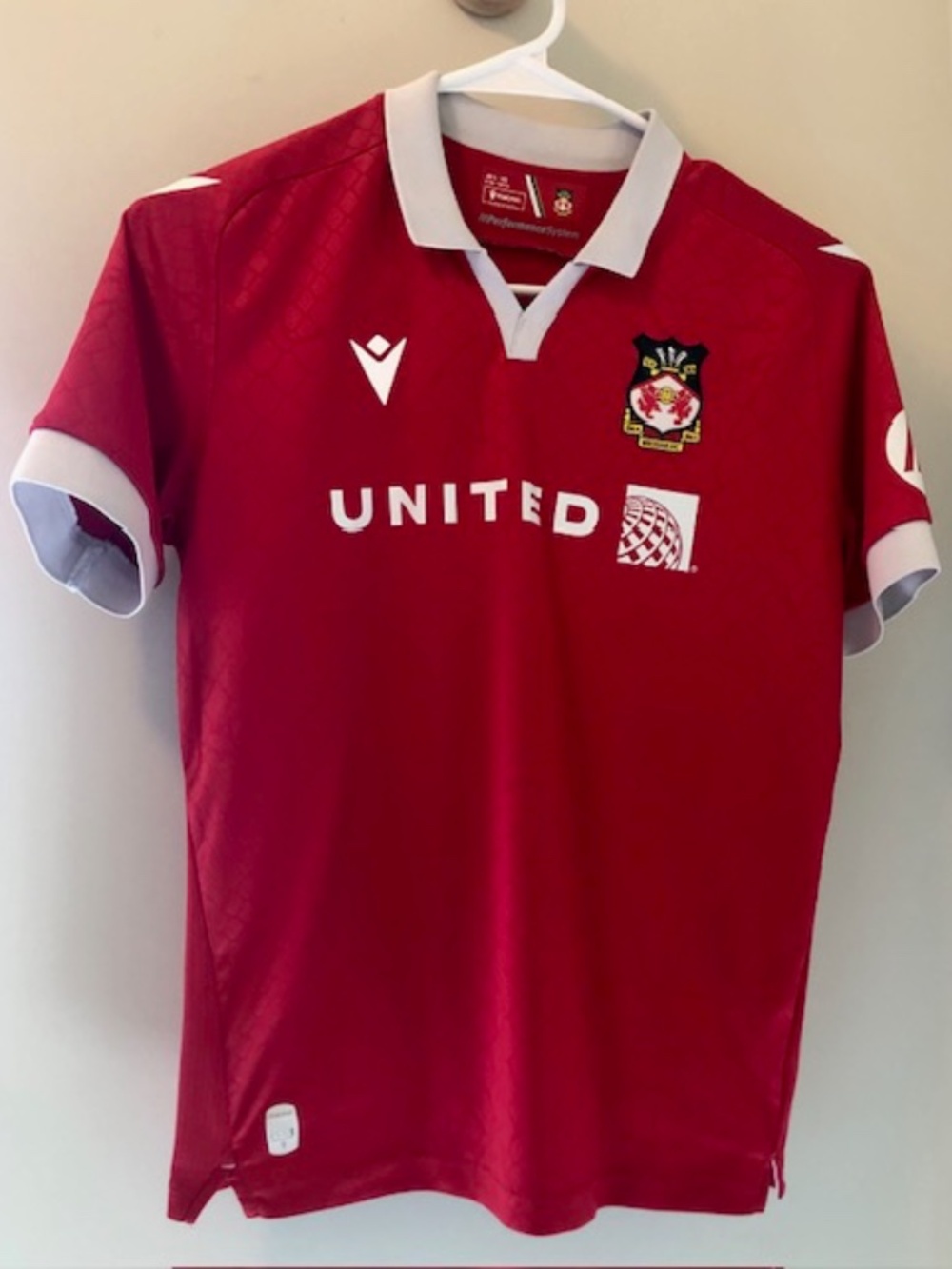 Macron 2024-25 Wrexham Home Shirt, Size XS, Great Condition